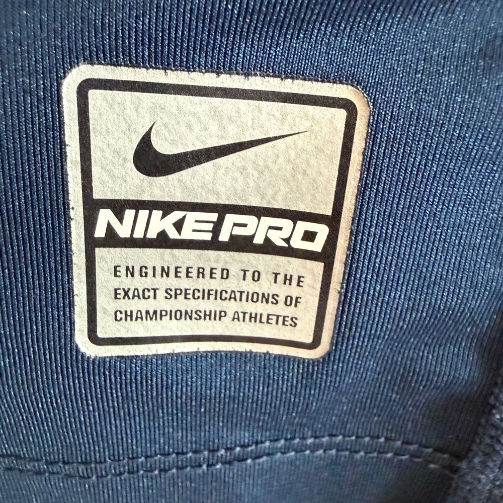 Nike Pro Dri-Fit Men’s Long Sleeve Athletic Shirt XXL– Dark Navy Performance Top - Picture 8 of 16